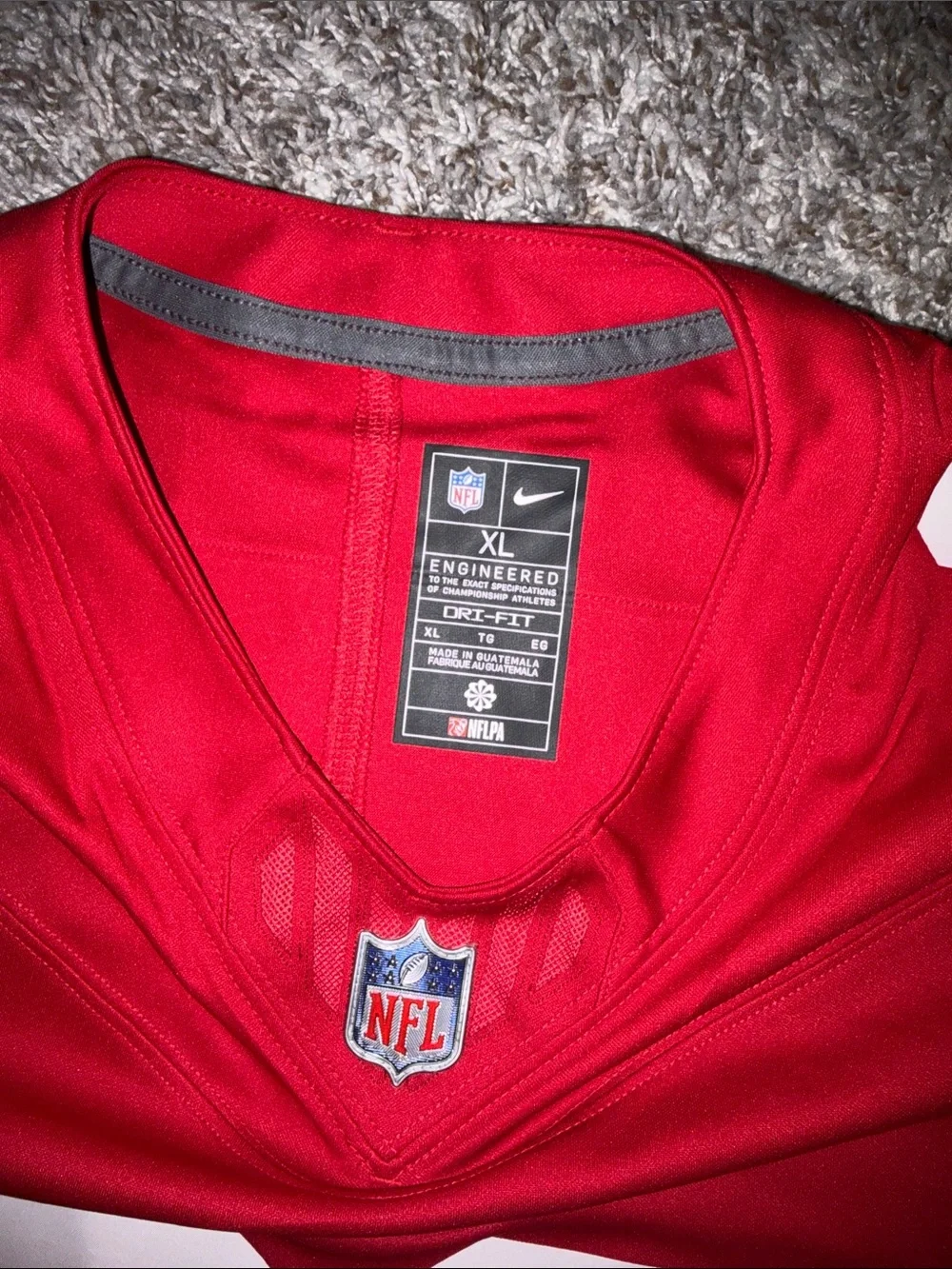 Nike Men's San Francisco 49ers Red Jersey #23 with White Accents